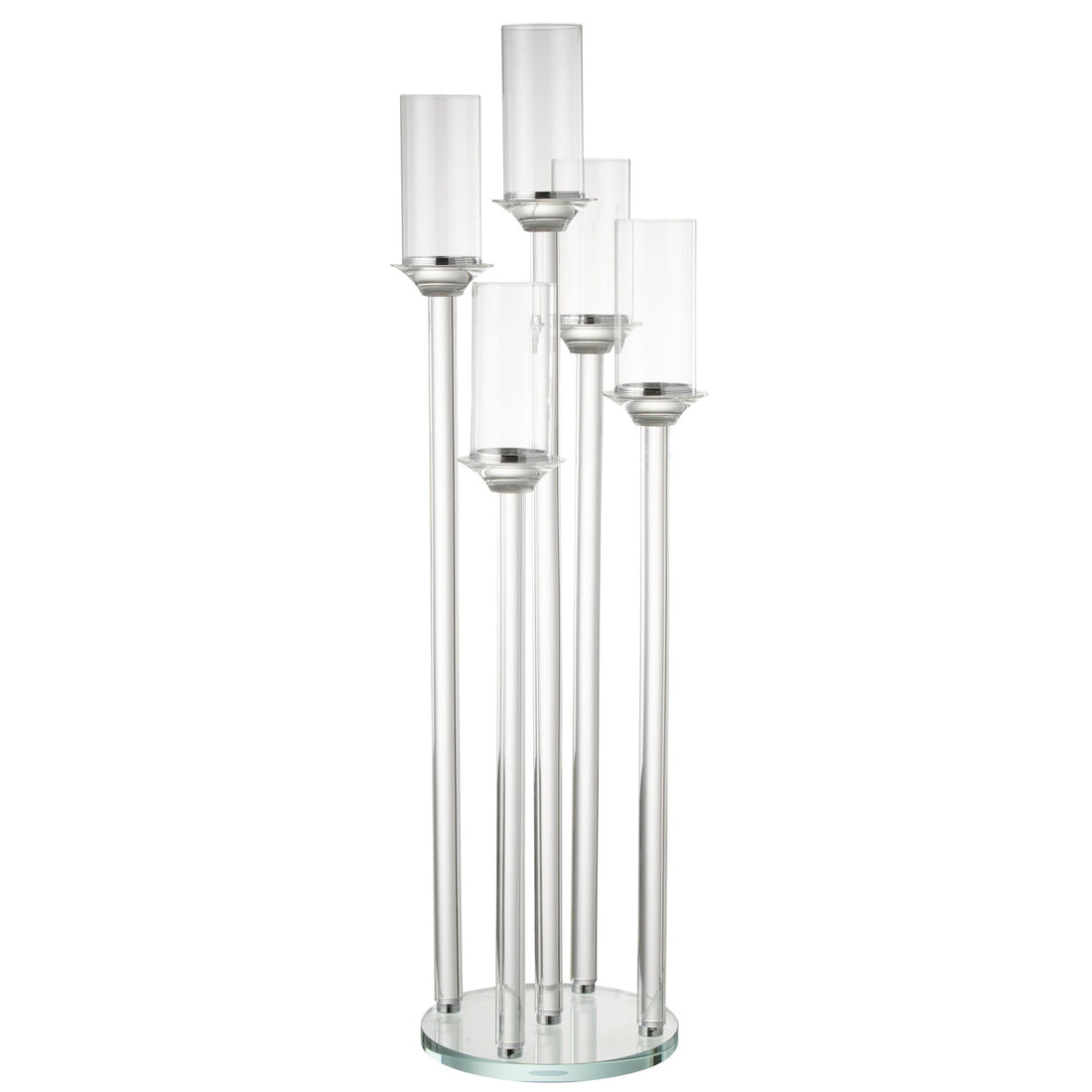 Bougeoir 5 Grand Verre Transparent H100cm J-Line