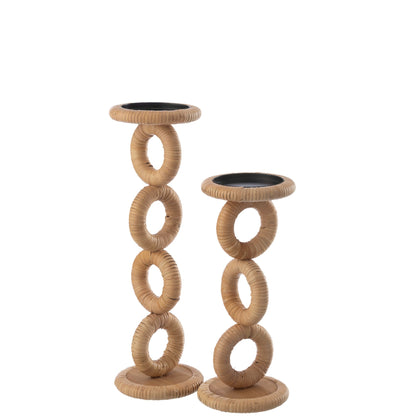 Bougeoir Anneau MDF Naturel Large J-Line