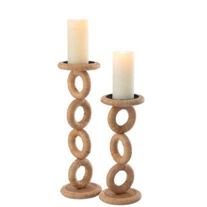 Bougeoir Anneau MDF Naturel Large J-Line