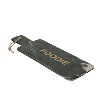 Planche à fromage Foodie Rectangulaire Marbre Noir/Doré Large J-Line