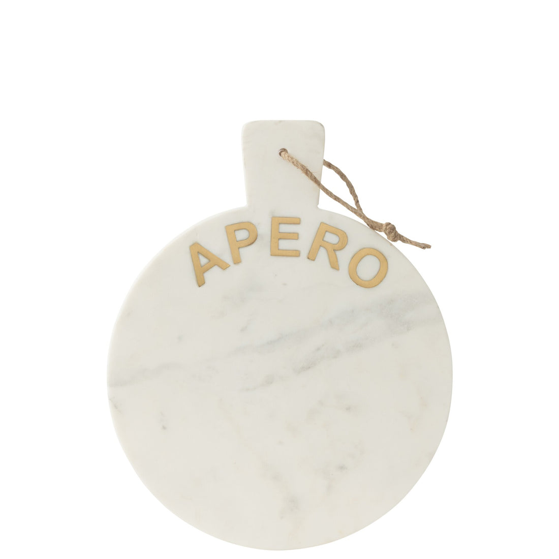 Planche à fromage ronde Apéro marbre blanc