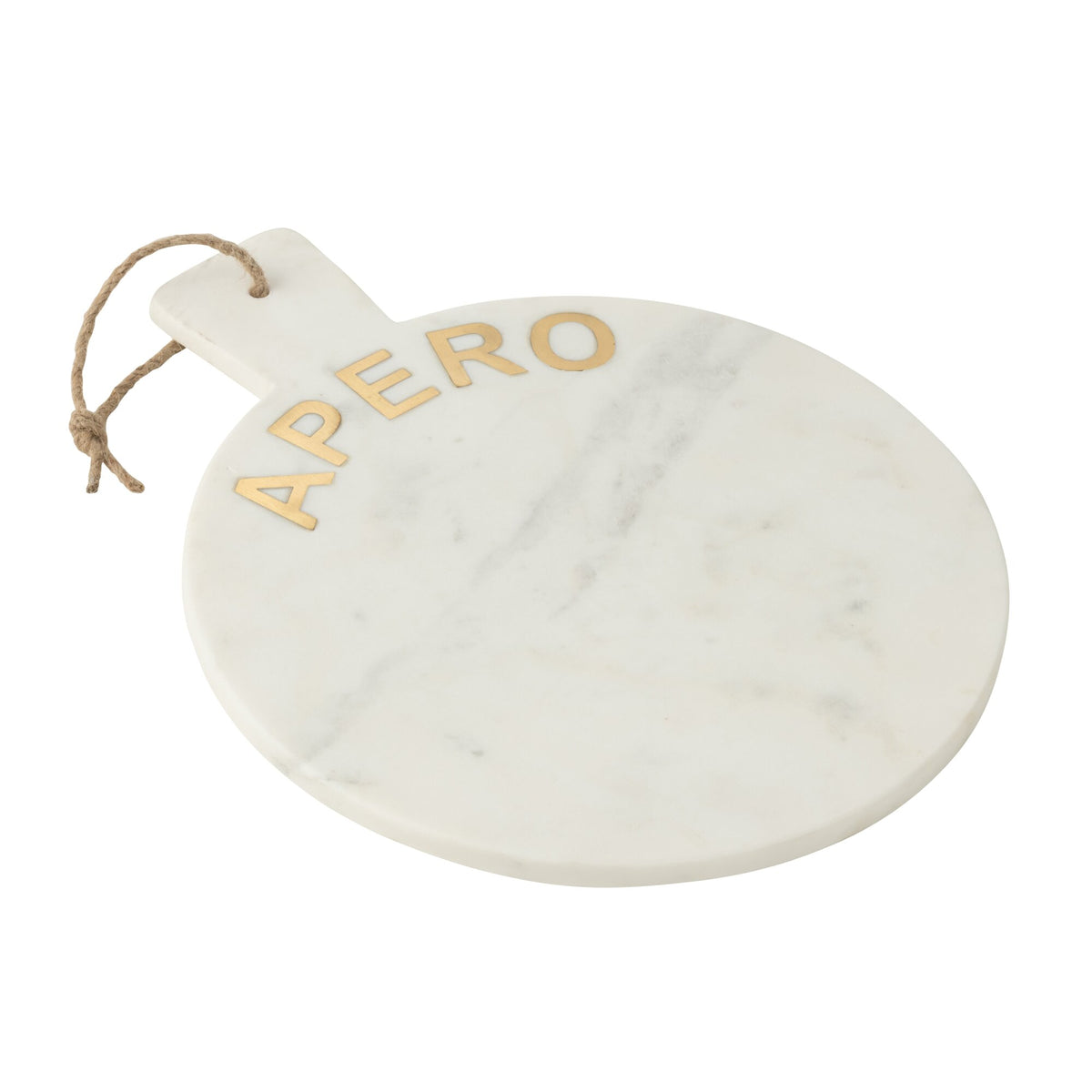Planche à fromage ronde Apéro marbre blanc
