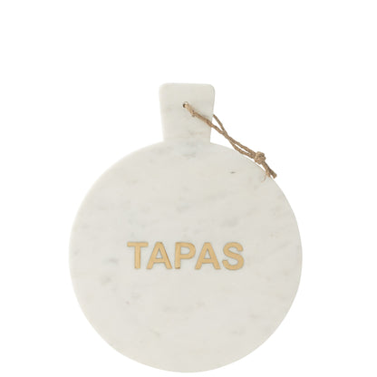 Planche à fromage ronde Apéro Tapas blanc