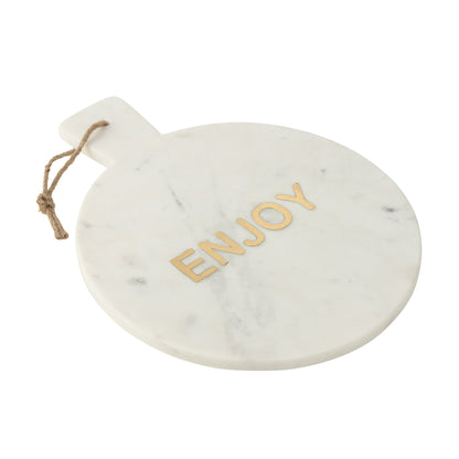 Planche à fromage ronde Enjoy marbre blanc