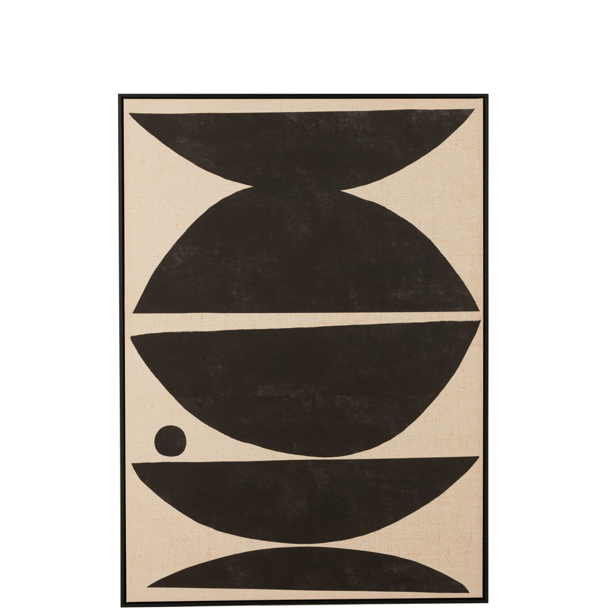 Cadres Formes Ethniques Bois/Toile Marron/Noir J-Line