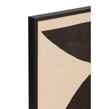Cadres Formes Ethniques Bois/Toile Marron/Noir J-Line