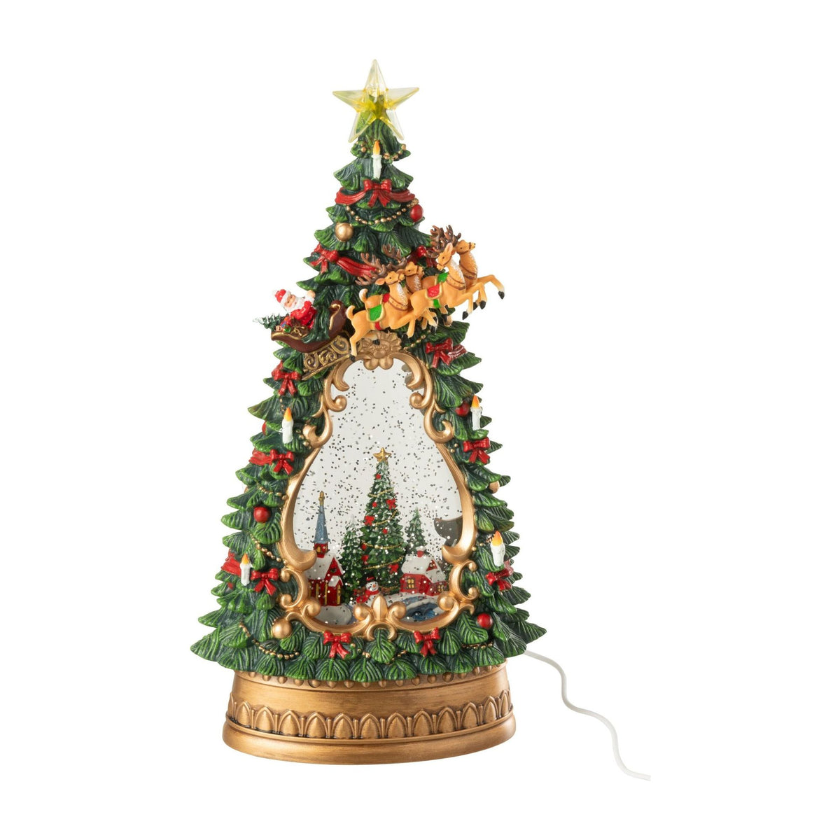 Village de Noël avec éclairage multicolore J-Line