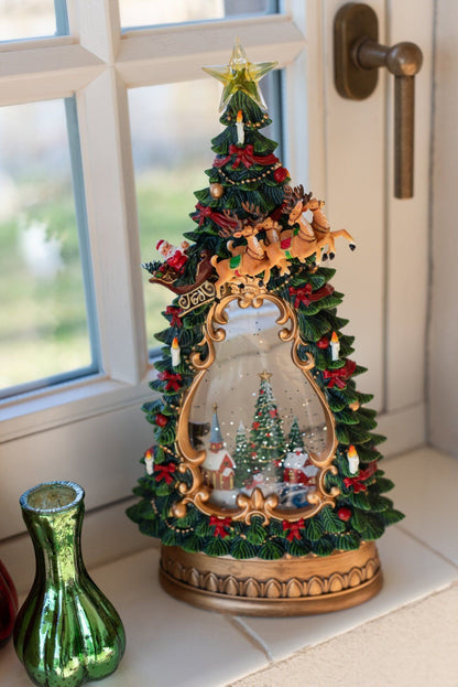 Village de Noël avec éclairage multicolore J-Line