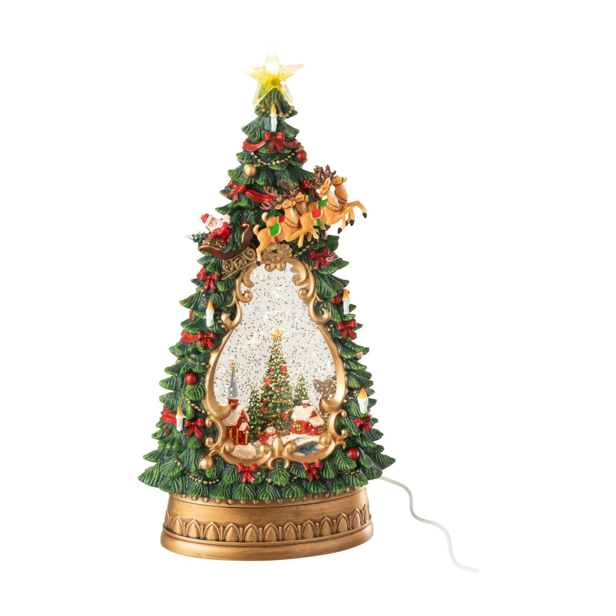Village de Noël avec éclairage multicolore J-Line