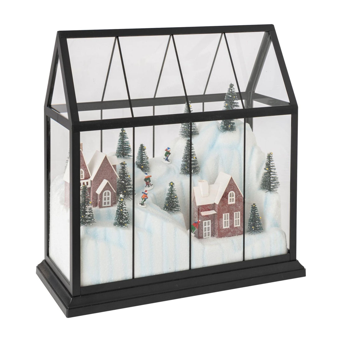 Village de Noël LED en verre multicolore grand J-Line