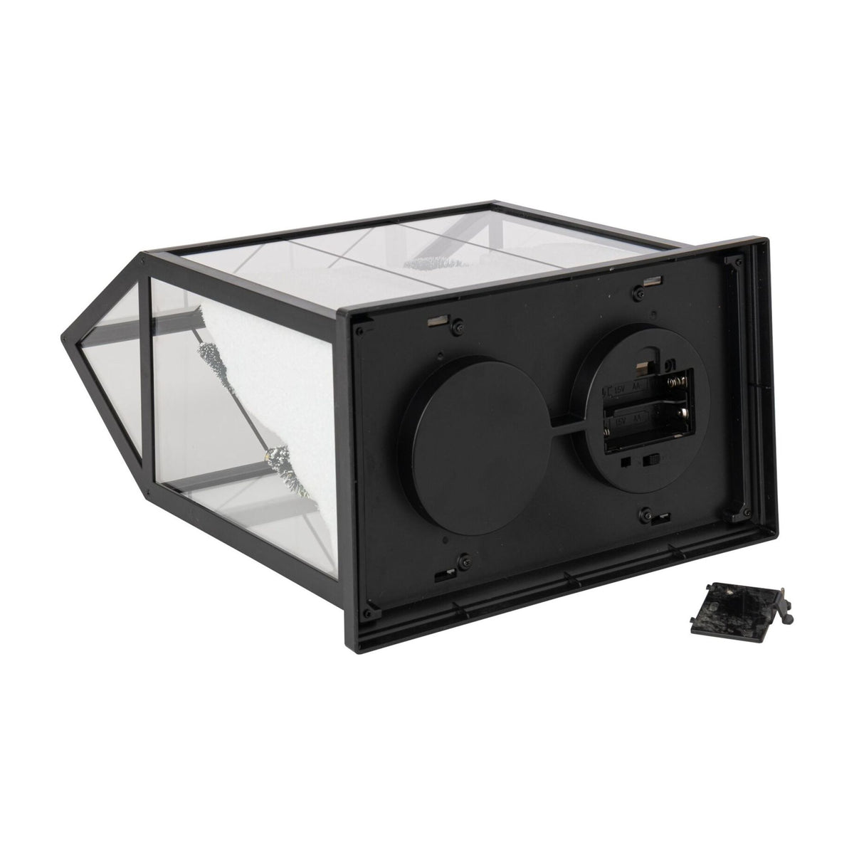 Village de Noël en verre LED multicolore moyen – ligne J