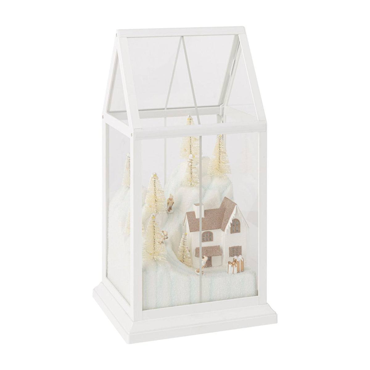Village de Noël Verre LED Blanc/Or Petit J-Line