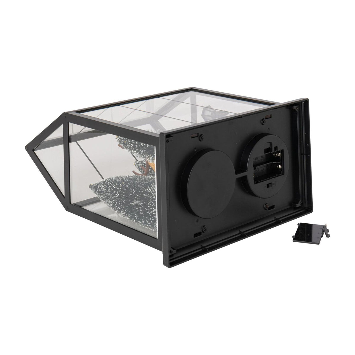 Père Noël LED avec Animaux Verre Multicolore Moyen J-Line