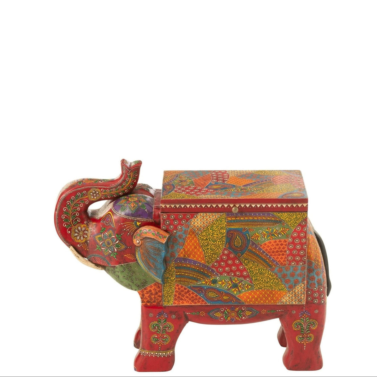Valise Éléphant Delhi Bois de manguier Mix J-Line