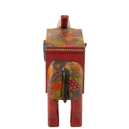 Valise Éléphant Delhi Bois de manguier Mix J-Line