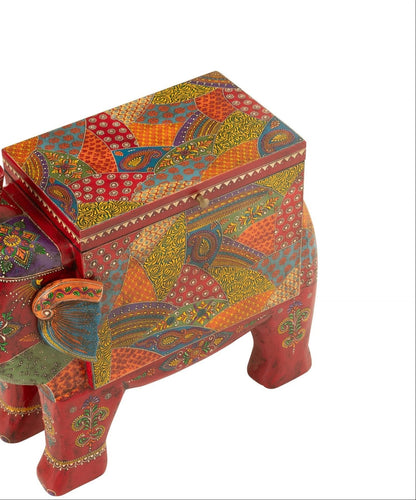 Valise Éléphant Delhi Bois de manguier Mix J-Line