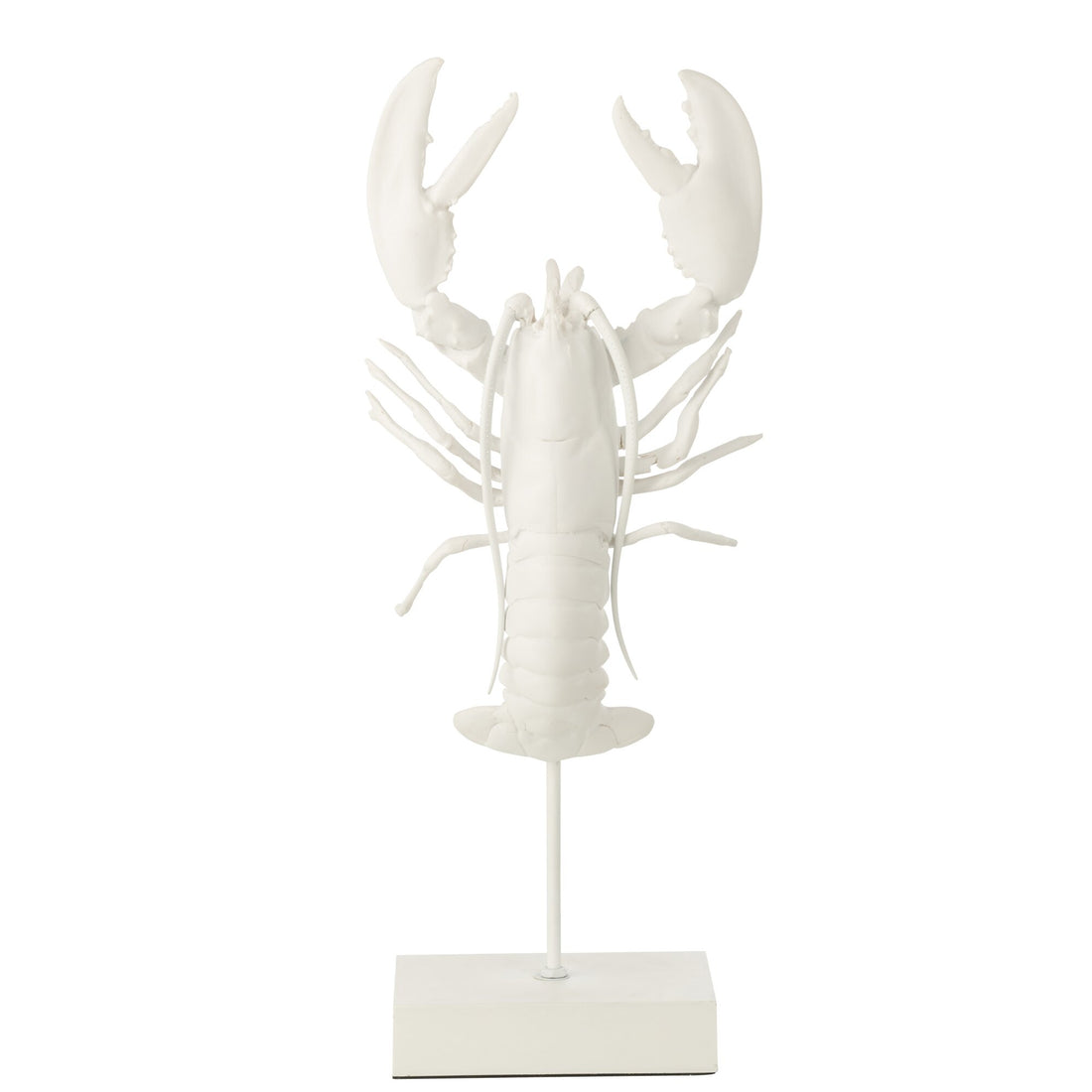 Crabe Sur Pied Polyrésine Blanc J-Line