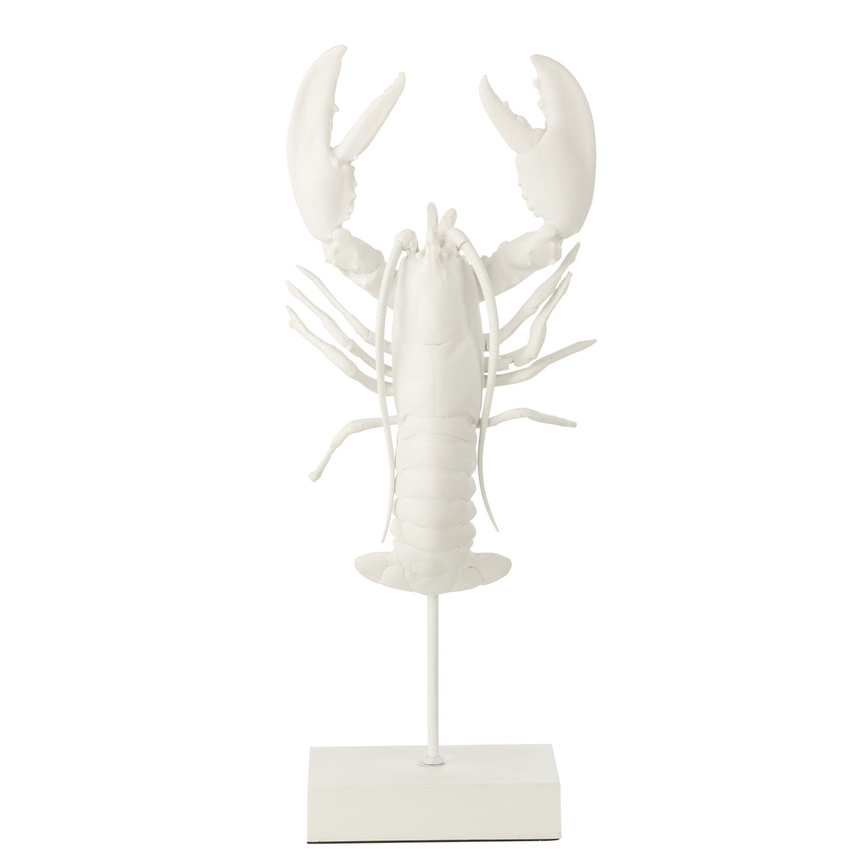 Crabe Sur Pied Polyrésine Blanc J-Line