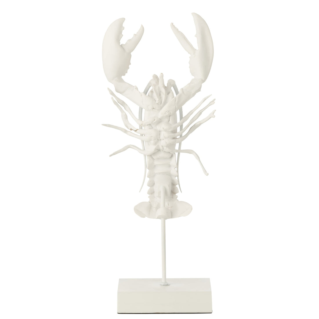 Crabe Sur Pied Polyrésine Blanc J-Line