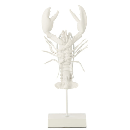 Crabe Sur Pied Polyrésine Blanc J-Line