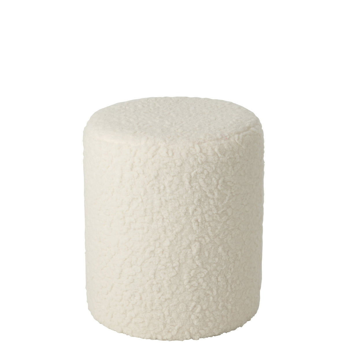 Tabouret Fourrure Mdf Blanc J-Line