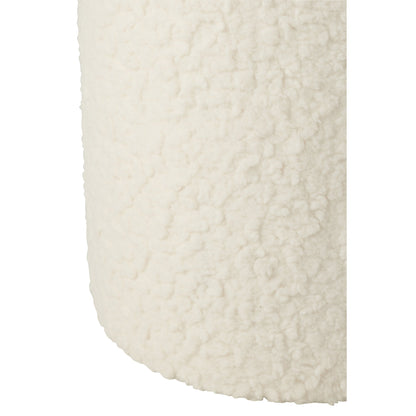 Tabouret Fourrure Mdf Blanc J-Line