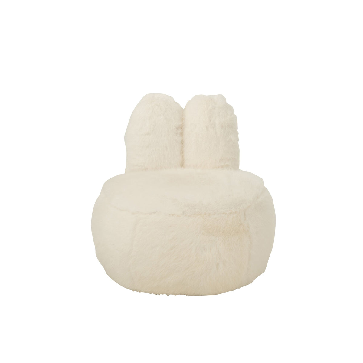 Tabouret Fur With Bunny Ears Bois Blanc J-Line