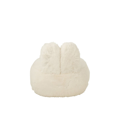 Tabouret Fur With Bunny Ears Bois Blanc J-Line