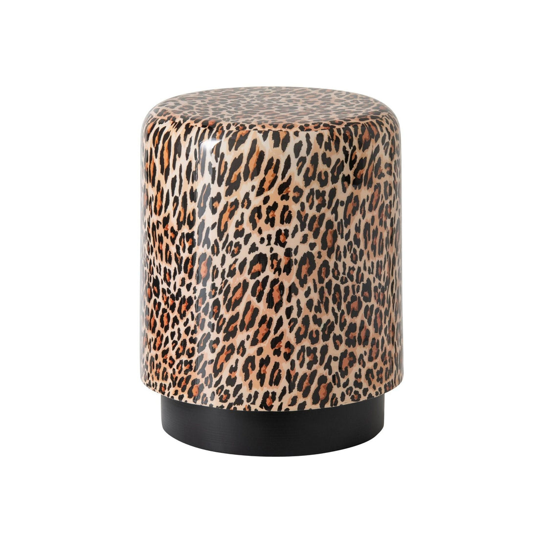 Tabouret Leo Rond Métal Caramel/Noir J-Line