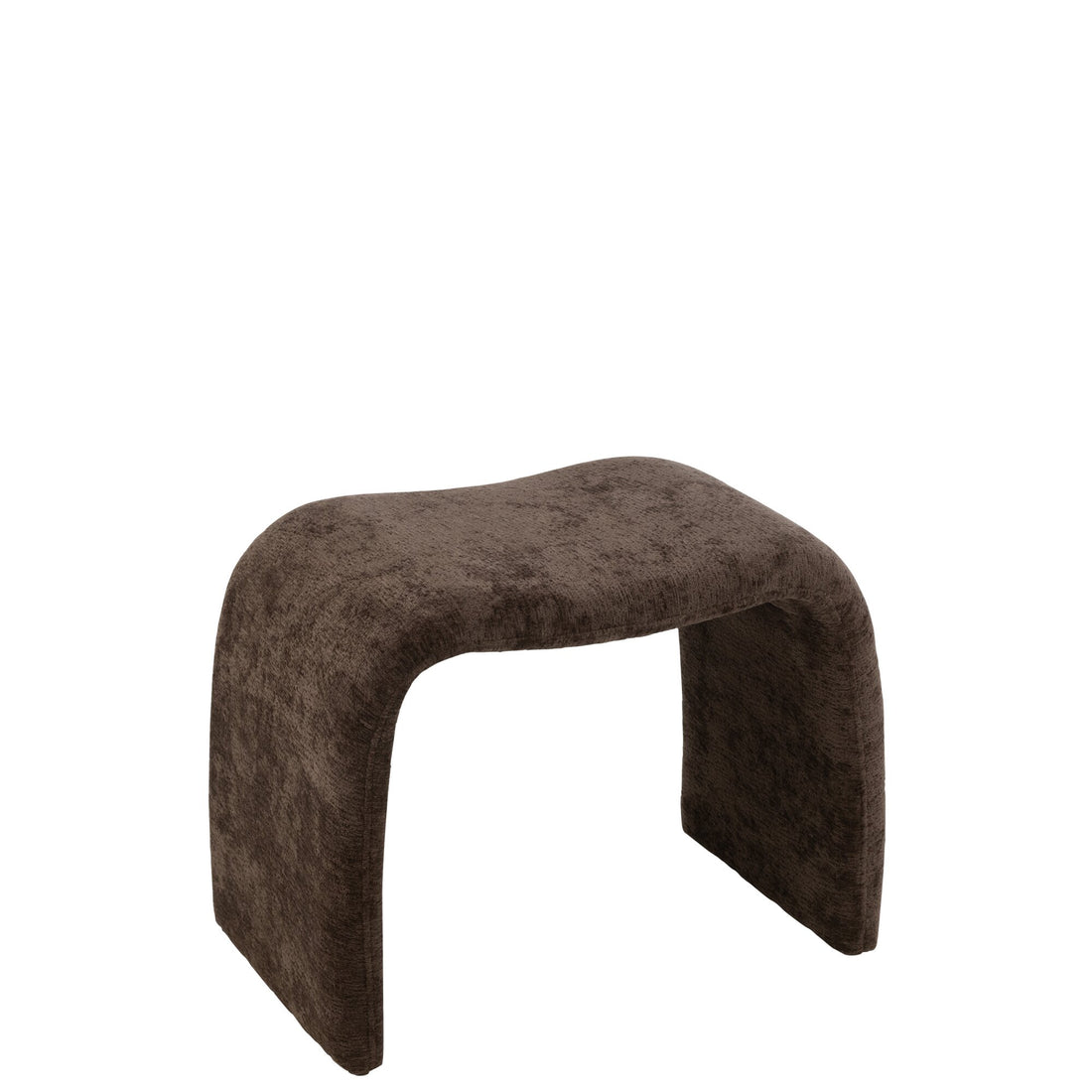 Tabouret N Shape Textile Marron foncé J-Line