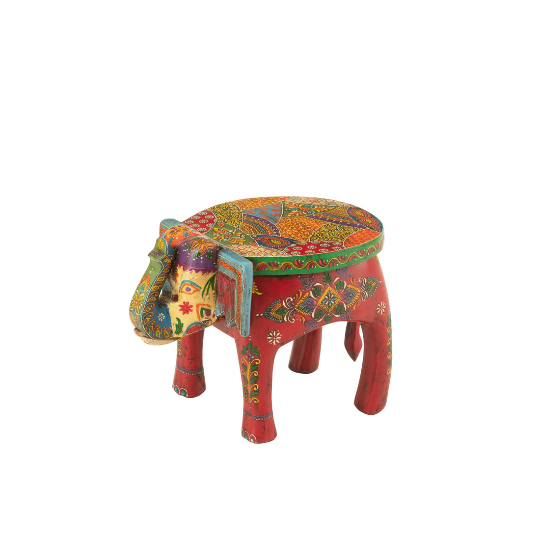 Tabouret Éléphant Delhi Bois de Manguier Mix J-Line