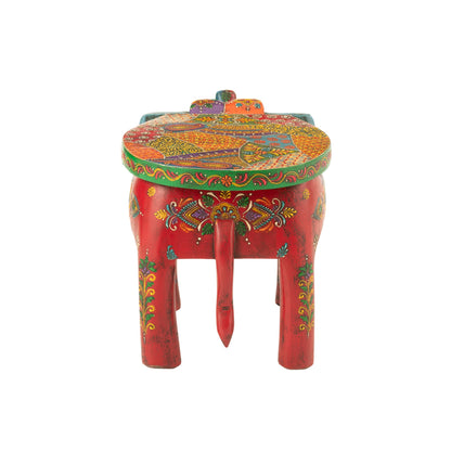 Tabouret Éléphant Delhi Bois de Manguier Mix J-Line