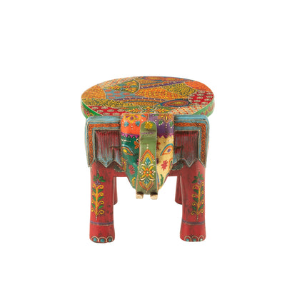 Tabouret Éléphant Delhi Bois de Manguier Mix J-Line