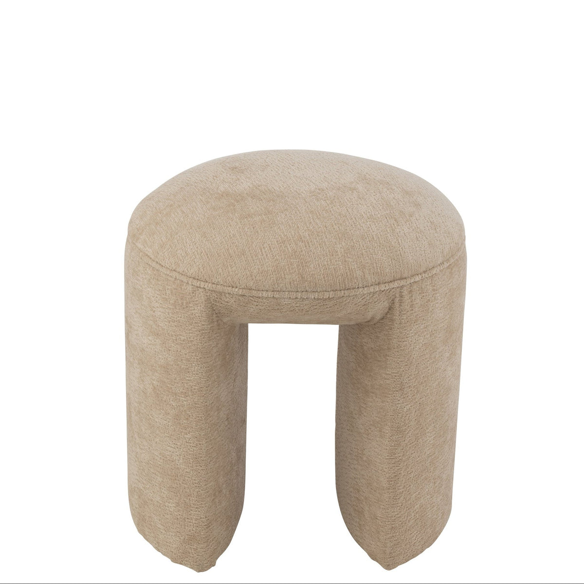 Tabouret Rond Textile Beige J-Line