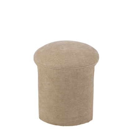 Tabouret Rond Textile Beige J-Line