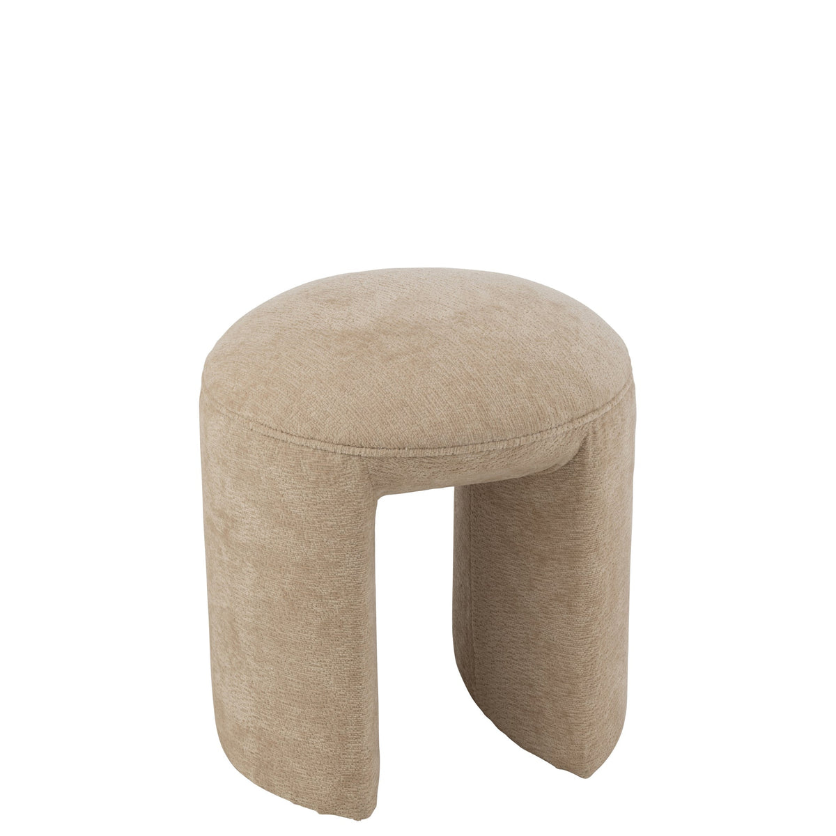 Tabouret Rond Textile Beige J-Line