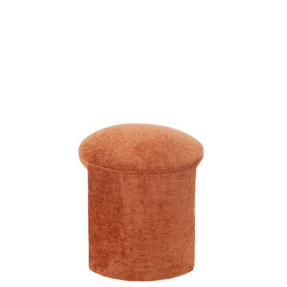 Tabouret Rond Textile Orange Rouille J-Line