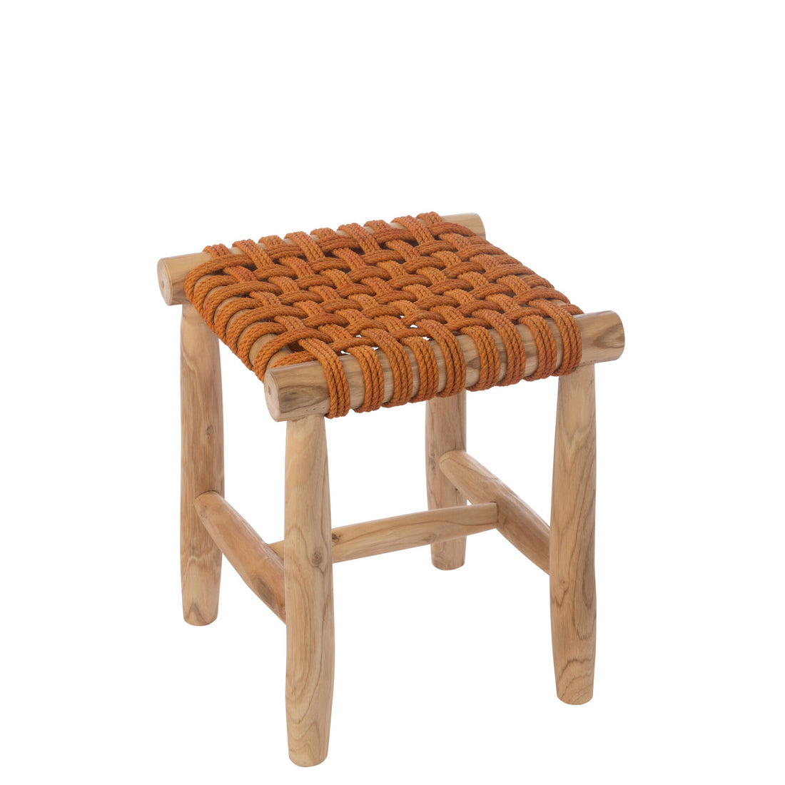 Tabouret en bois de teck orange J-Line