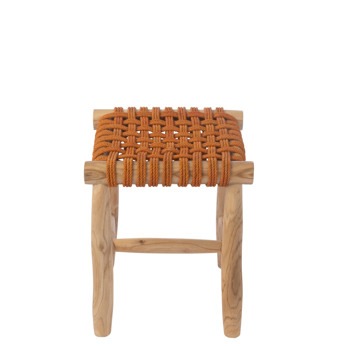 Tabouret en bois de teck orange J-Line