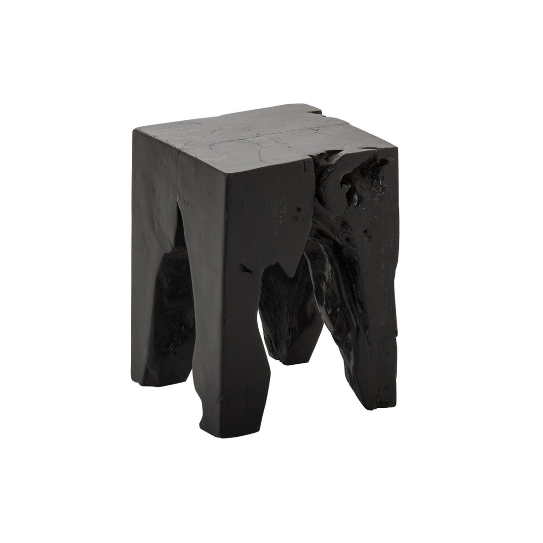Tabouret en bois de teck noir J-Line