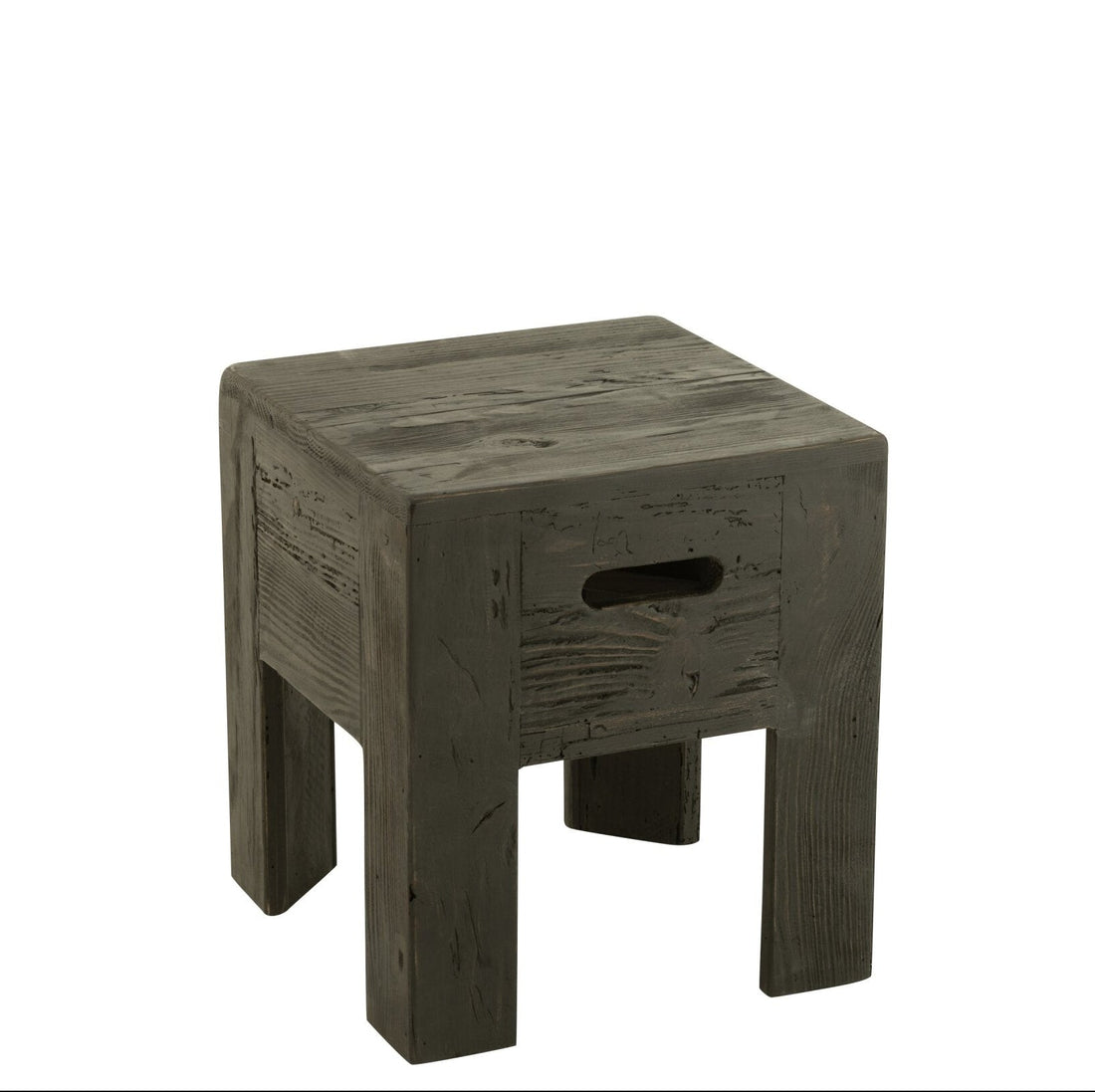 Tabouret Will Bois de pin Noir J-Line