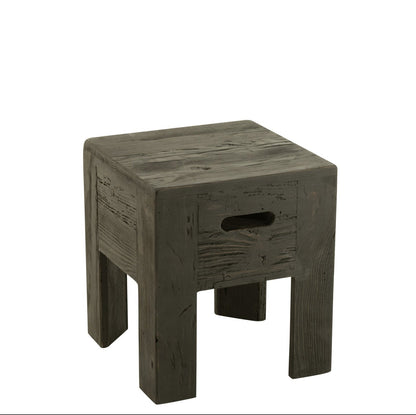 Tabouret Will Bois de pin Noir J-Line