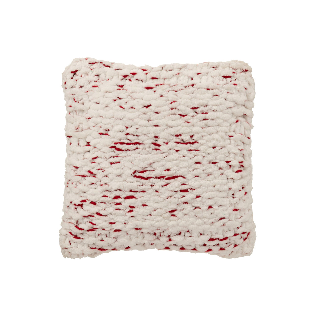 Coussin Chiné Polyester Blanc/Rouge Noël J-Line