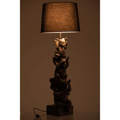 Lamp 3 Olifanten Pol Bruin J-Line