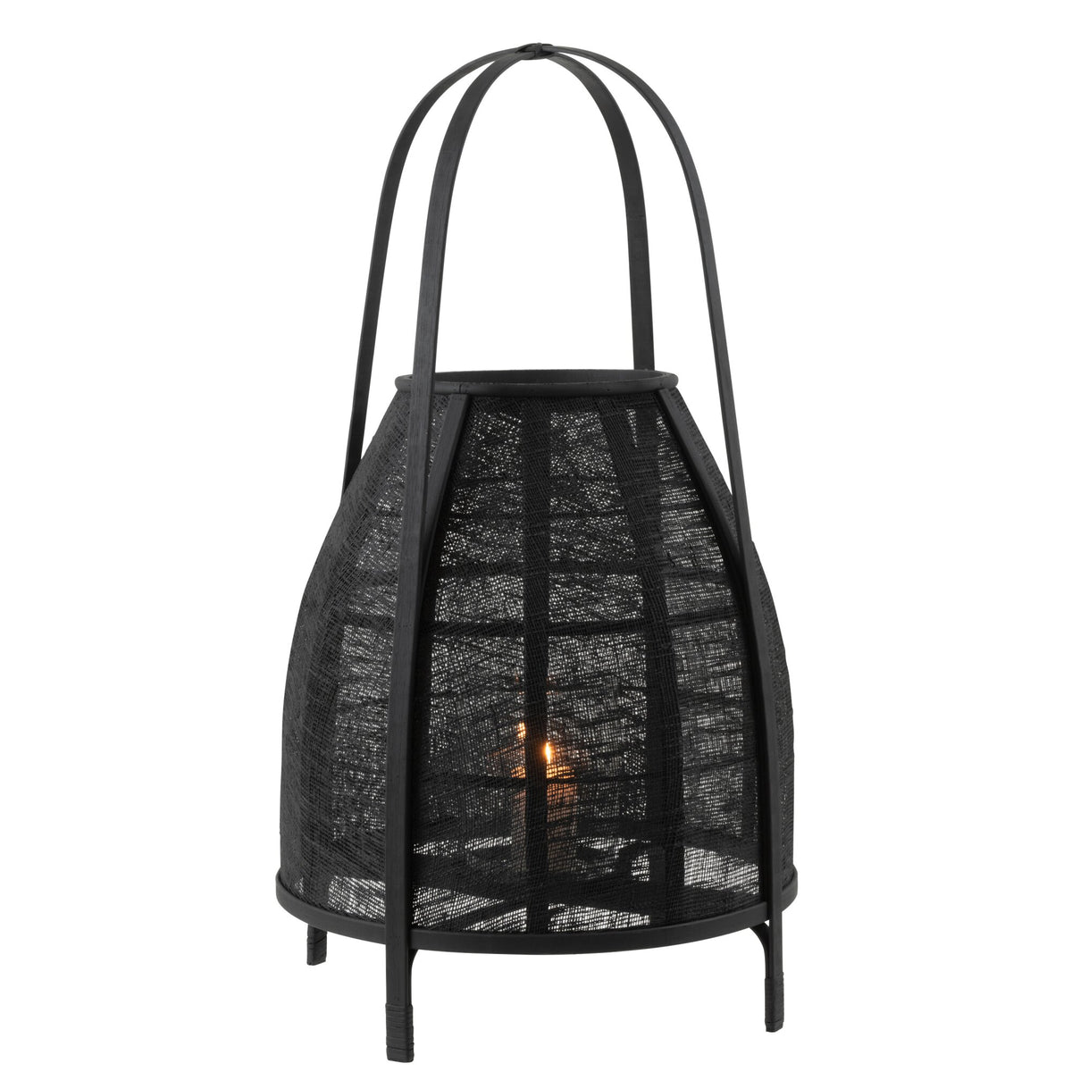 Abat-jour en bambou noir large J-Line