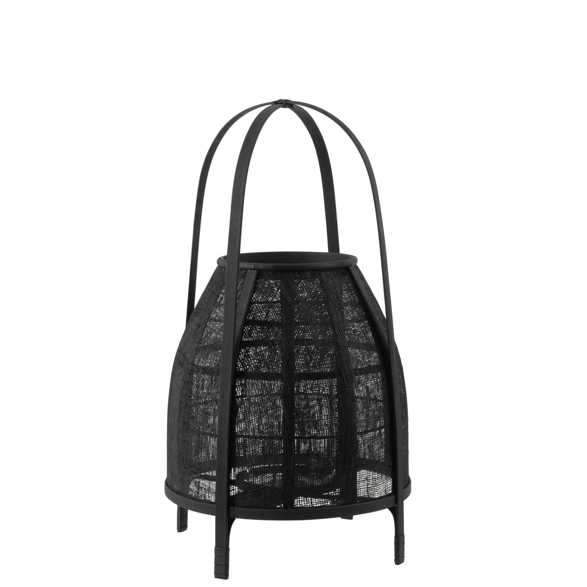 Abat-jour en bambou noir moyen J-Line