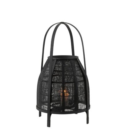 Abat-jour en bambou noir moyen J-Line