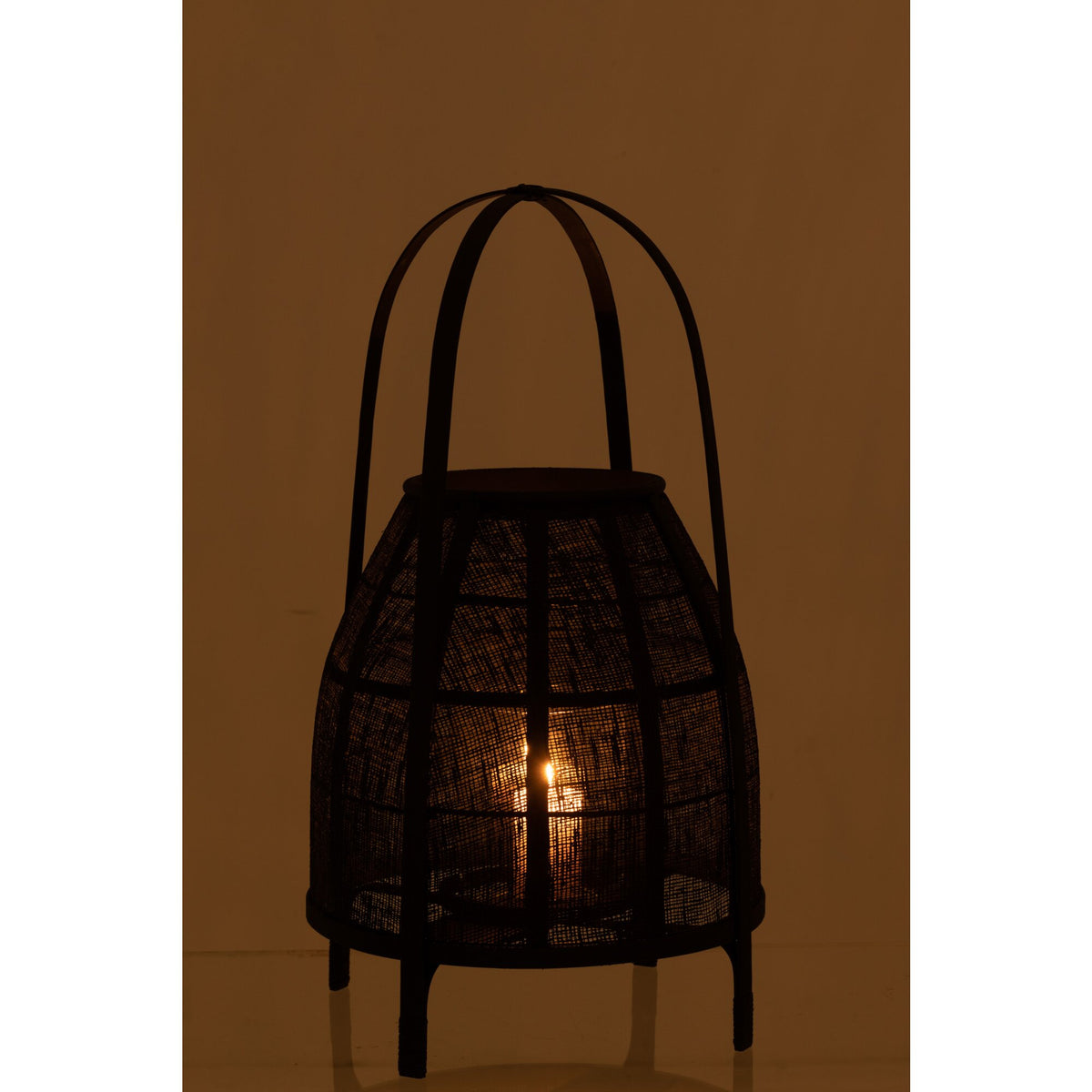 Abat-jour en bambou noir moyen J-Line