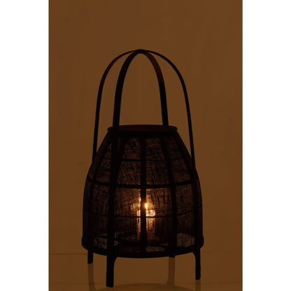 Abat-jour en bambou noir moyen J-Line