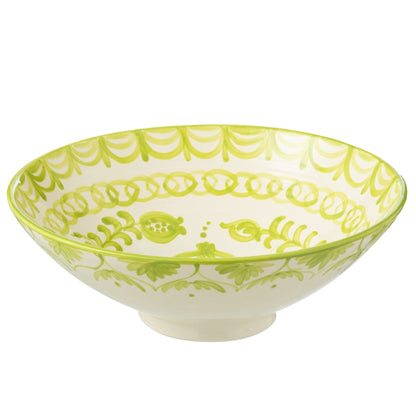 Lebrillo Bol Motif Grenade Vert/Blanc J-Line